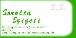 sarolta szigeti business card